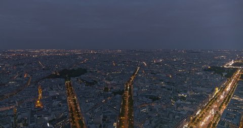 France Paris Aerial v59 Cityscape view looking over 8th in reverse following path of Avenue Foch 8/18