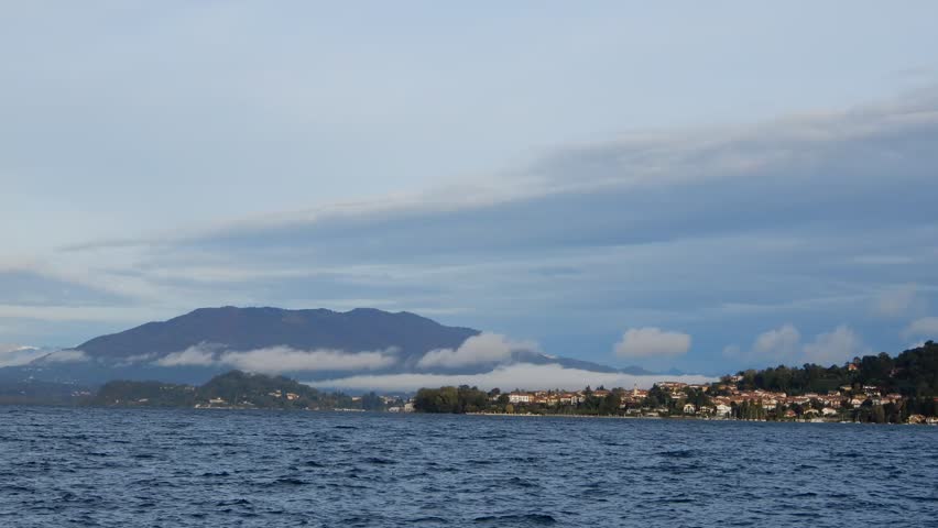 clouds over lake - time lapse