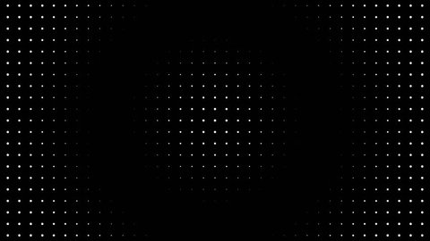 Abstract motion background loop digital dot modern black and white