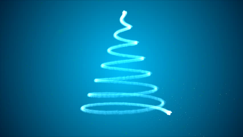 Christmas Tree with lighting and glittering effect snow falling on dark background grain processed | Shutterstock HD Video #1019114059