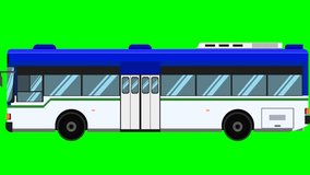 spin wheel left side blue green white bus HD 1920 x 1080