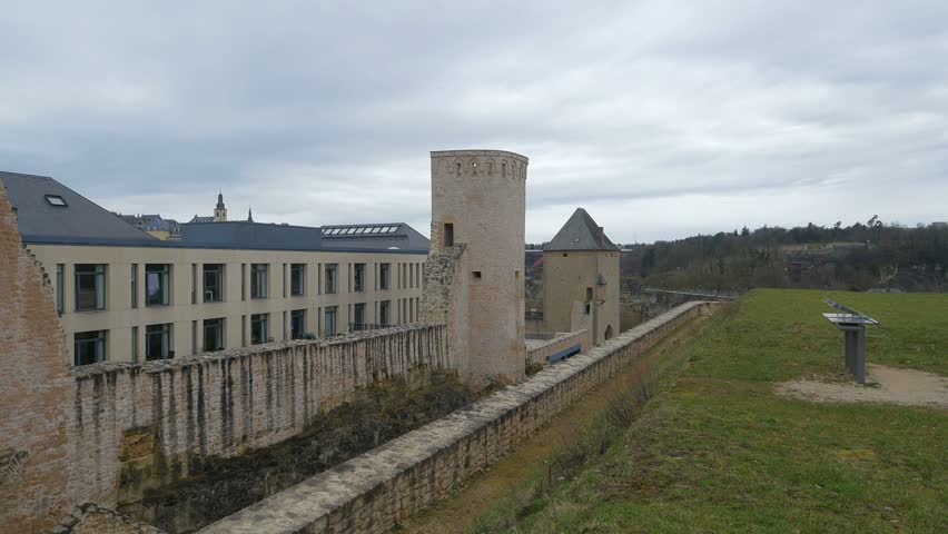 Old fortress at Plateau du Rham, Luxembourg City, Grand Duchy of Luxembourg, Europe