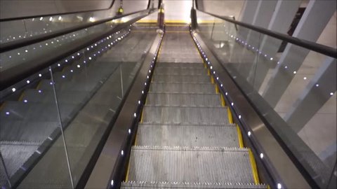 empty escalator moving 