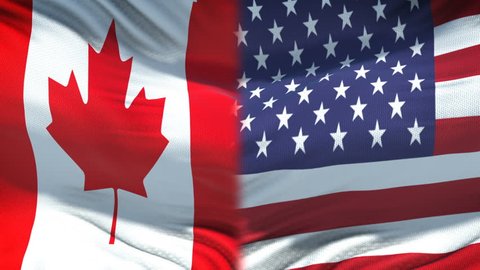 America Versus Canada Flag On Fire Stock Footage Video (100% Royalty ...