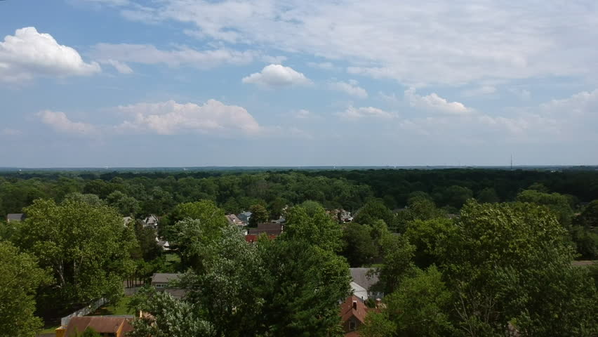 Aerial view of a residential neighborhood in Levittown Pennsylvania