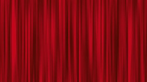 A realistic red velvet silk closed curtains of a theater stage scene, Slow motion movement,Special events ,shows or concerts concept, A luxury ceremony decoration ,Elegant background in 4k resolution.
