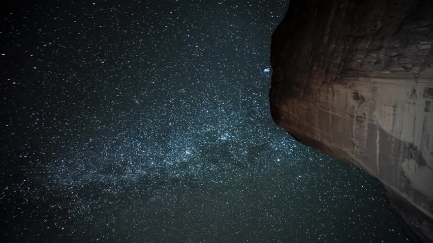 Star Trail and Mountain