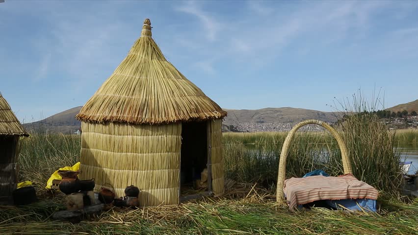 Straw house (the Uros, Peru)