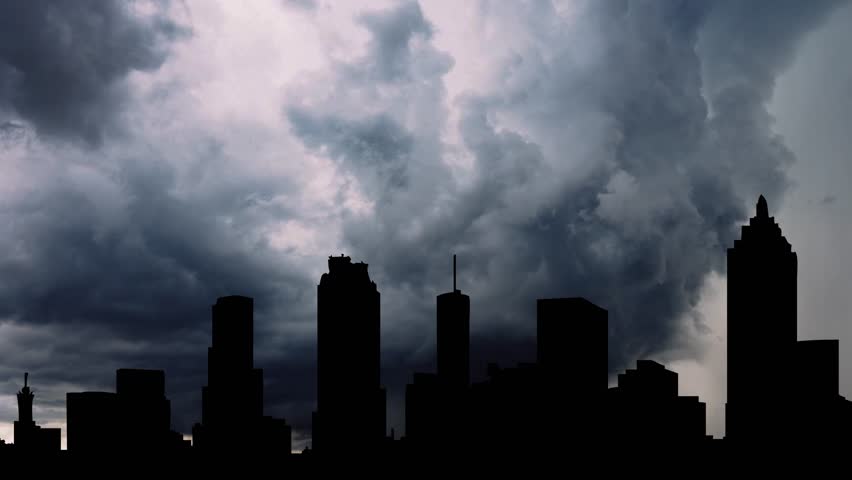 Atlanta, Georgia Capital, Skyline, Huge Storm Timelapse