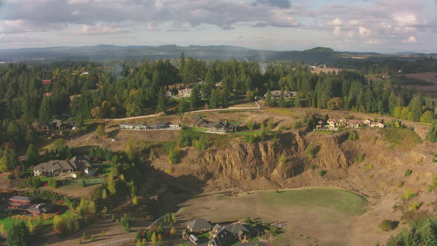 Portland Oregon housing property from aerial view
