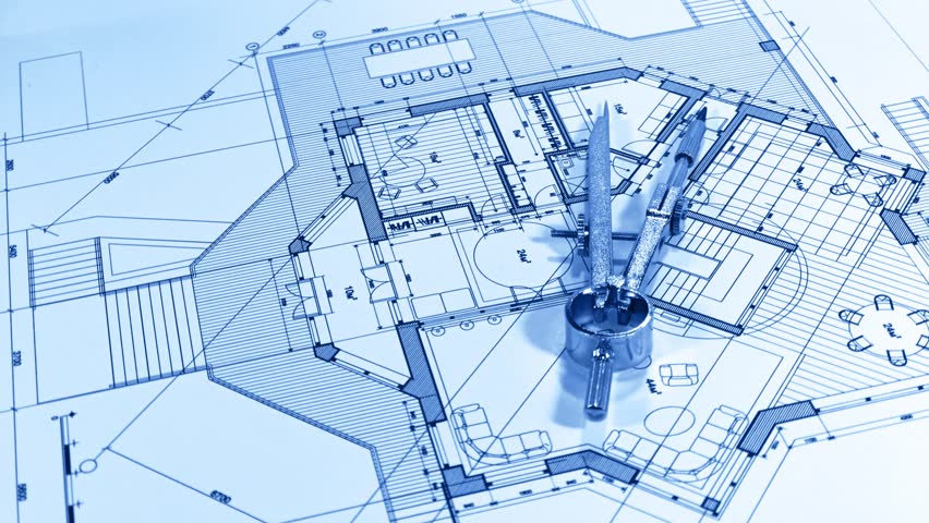 Blueprints - Architectural Drawings and Stock Footage Video (100%