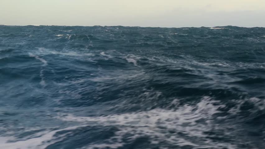 Storm in the Drake passage (storm in the ocean) (Slow motion) | Shutterstock HD Video #1019277277