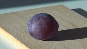 large fresh plum. sweet fruit dessert. harvest