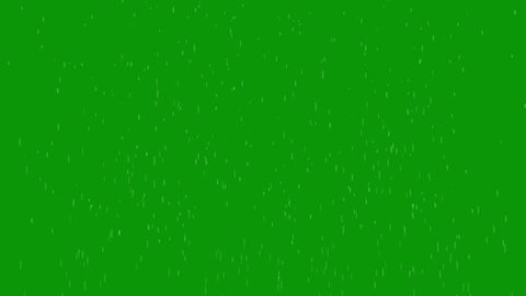 3d Rendered Animation of Raining on Green Screen Background