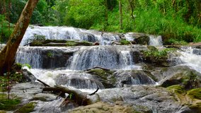 4K time lapse video of Mae Sa Noi waterfall, Thailand.