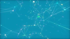 Color swarm.Internet of things, background from the chaotically slow moving connected things.Seamless loop. - Powered by Shutterstock - Get 15% off with code: PIKWIZARD15