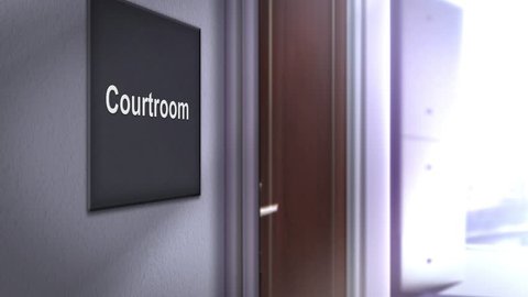 Modern interior building signage series - Courtroom