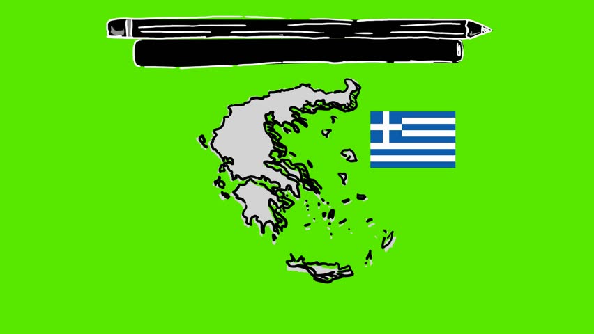 Greece - hand drawn animation - 2D Drawing