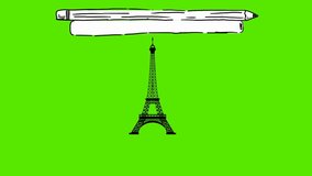 Eiffel Tower - 2d Hand Drawn Animation - Powered by Shutterstock - Get 15% off with code: PIKWIZARD15