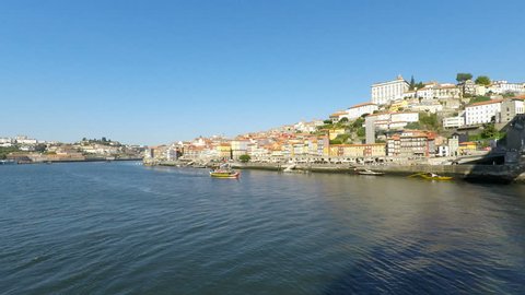 douro river in porto on a sunny day