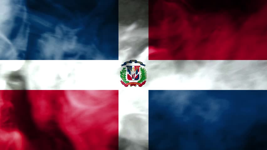 National Flag of Dominican Republic Stock Footage Video