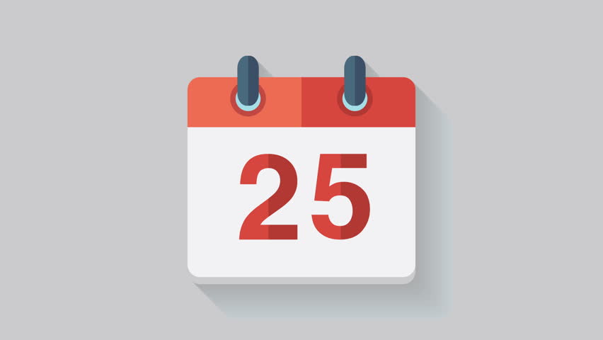 Flat Calendar Icon Animation with Stock Footage Video (100 ...
