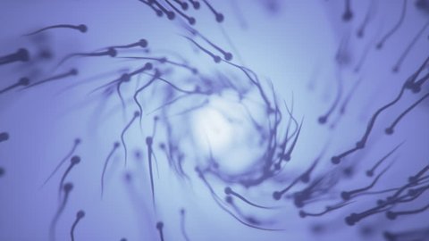 4K Sperm Swimming Towards Egg. Highly Realistic CGI. 3D animation.