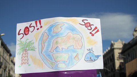 SOS World Poster on a Demonstration due to Climate Change