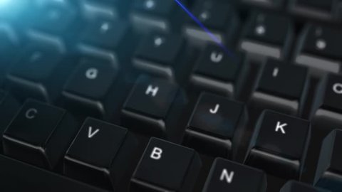 Animation Close Computer Keyboard Start Button Stock Footage Video (100 ...