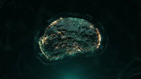 Synthetic Brain, Deep Learning, Ai concept through a 3D holographic representation of an Ai synthetic brain in action. - Powered by Shutterstock - Get 15% off with code: PIKWIZARD15