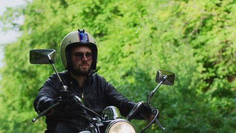 View Young Motorcycle Rider Stock Footage Video (100% Royalty-free ...