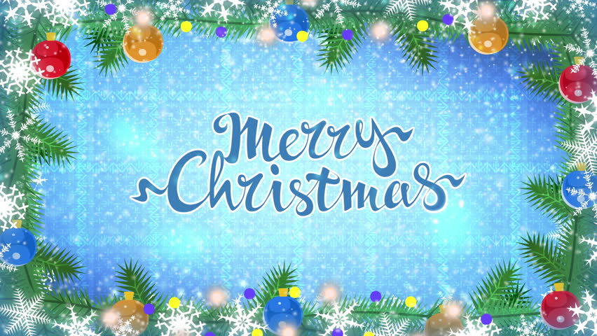 christmas animated background merry titles Stock Footage Video (100% ...