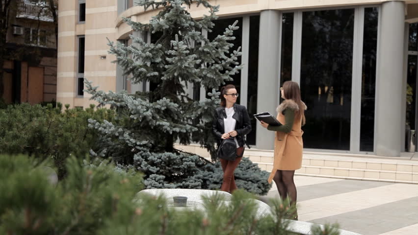 The realtor tells the student student the advantages of renting real estate in the area Royalty-Free Stock Footage #1019495041