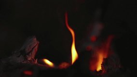 Abstract burning fire video