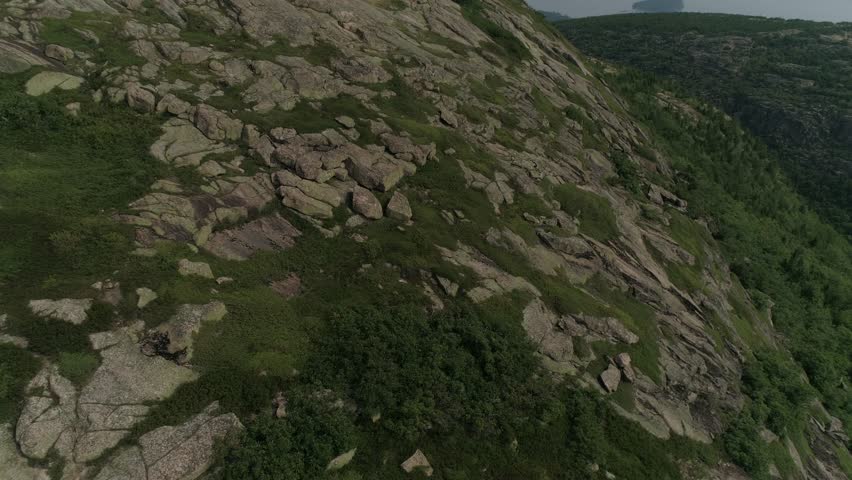 Maine Bar Harbor Acadia National Park Aerial View 4K 