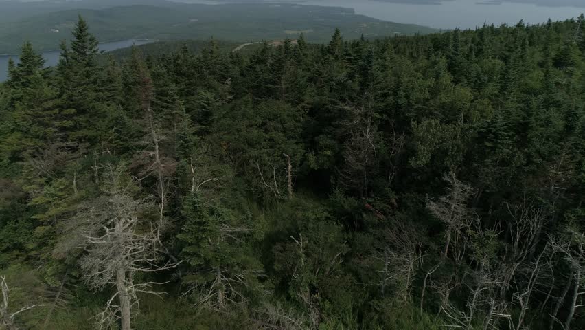 Maine Bar Harbor Acadia National Park Aerial View 4K 