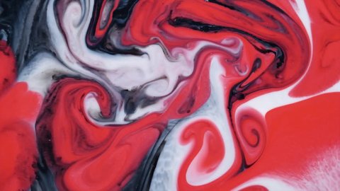 Abstract Red White Mixed Paint Stock Footage Video (100% Royalty-free ...