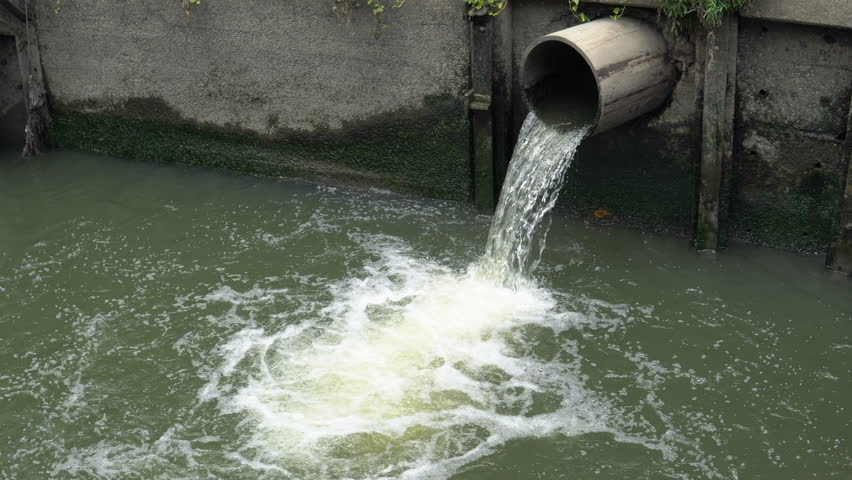 water flows down sewer into polluted Stock Footage Video (100% Royalty ...