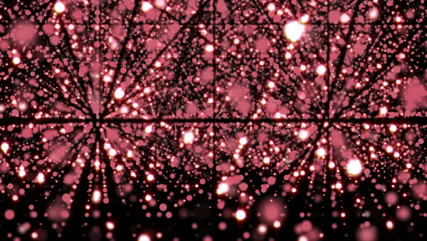 Abstract Rose Gold Glitter Particles Falling Down Background