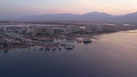 Eilat aerial 4k footage
