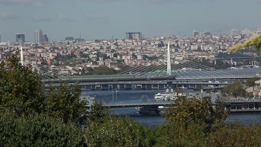 City rooftops and river, Istanbul, Turkey