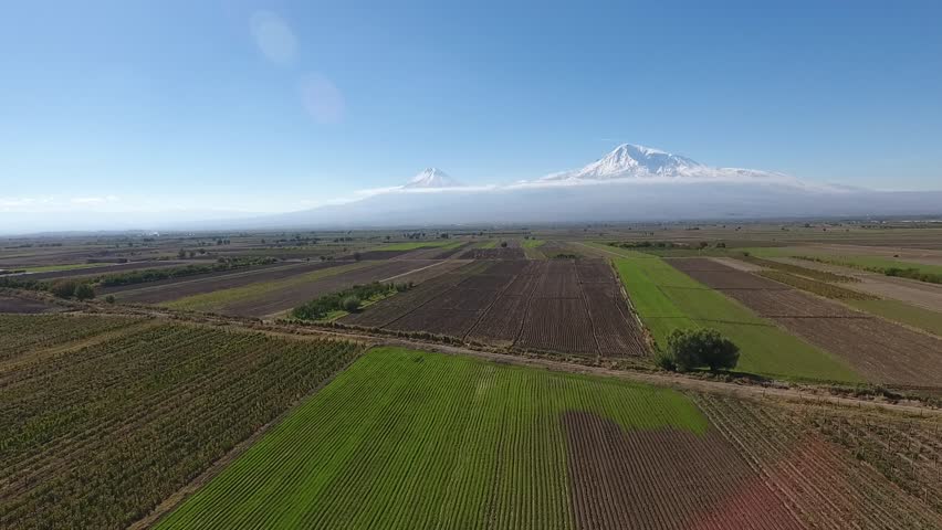A scenic view of Mout Ararat from Armenia