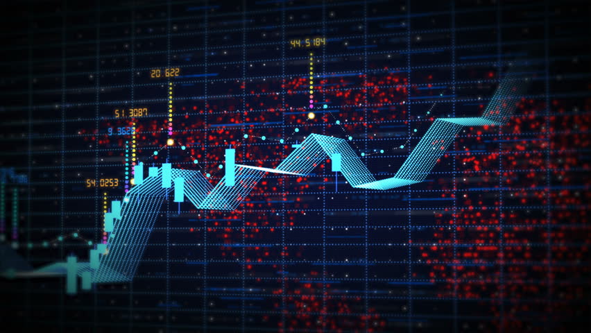 Futuristic stock candlestick chart rise. Bright positive trend and growth 3D animation. Success and bullish price concept on cryptocurrency and stock market value. Business and finance worldwide grow Royalty-Free Stock Footage #1019632387