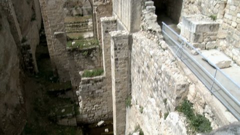 Pool of Bethesda in the Muslim Quarter of Jerusalem