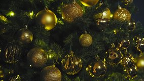 Sweet home. Gold Christmas decor on vintage natural wooden background. 4K - Powered by Shutterstock - Get 15% off with code: PIKWIZARD15