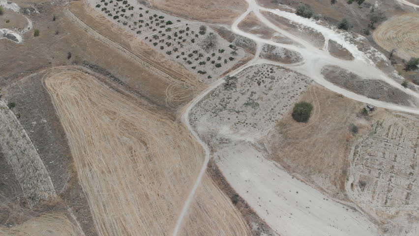 Aerial view of Cappadocia mountains