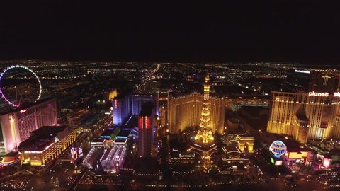 Las Vegas Strip 4k Aerial Footage