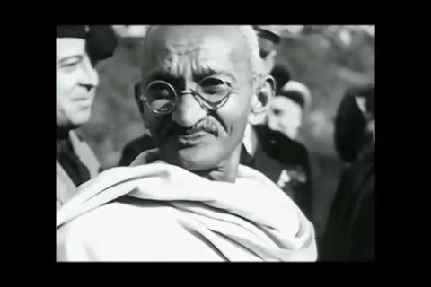 Bombay, India. About 1931 . Mahatma Gandhi surrounded by the crowd