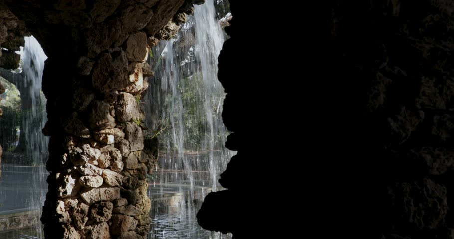 Behind the waterfall at dallas arboretum - Calming 