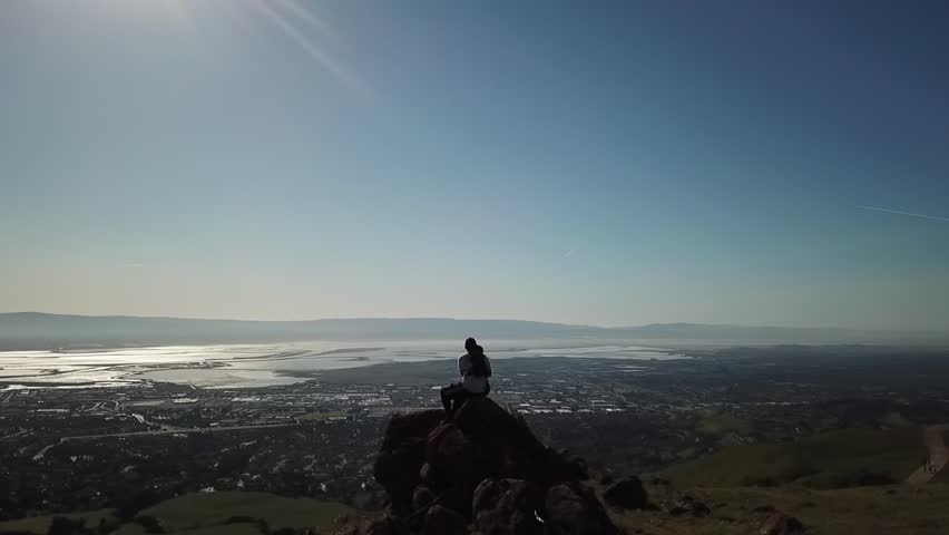Couples hiking up Mission Peak and enjoying the incredible view. 